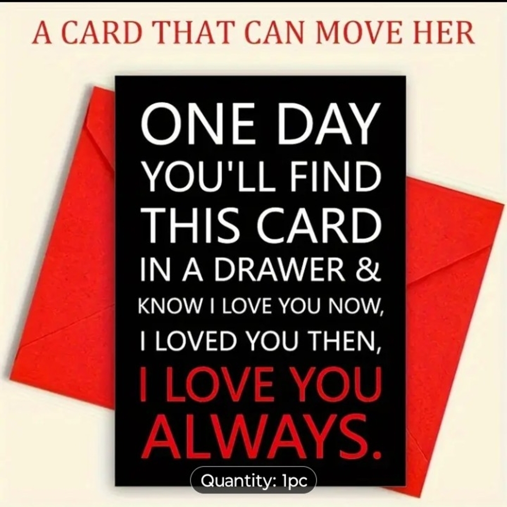 Red and Black Love Card